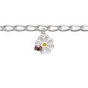 Bracelet with flower and ladybug (925)